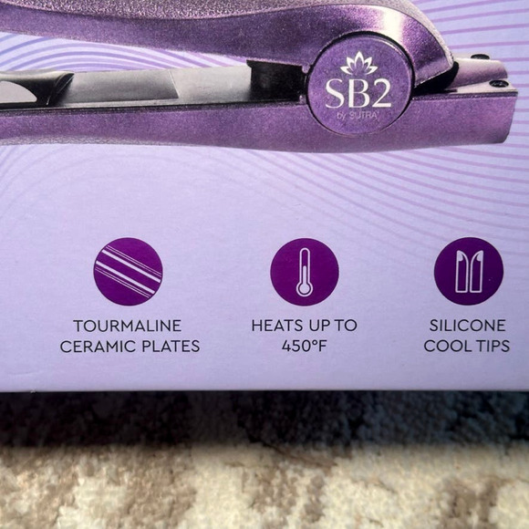 SB2 by SUTRA 1" Tourmaline-Infused Ceramic Flat Iron Hair Straightening NIB - Picture 5 of 12